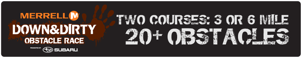 Merrell Down & Dirty Obstacle Race presented by Subaru logo