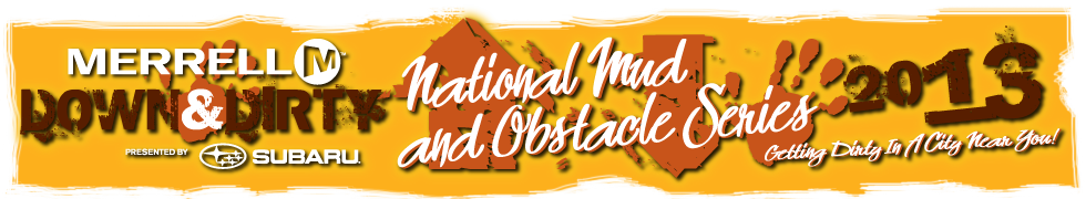 Merrell Down & Dirty National Mud and Obstacle Series presented by Subaru logo
